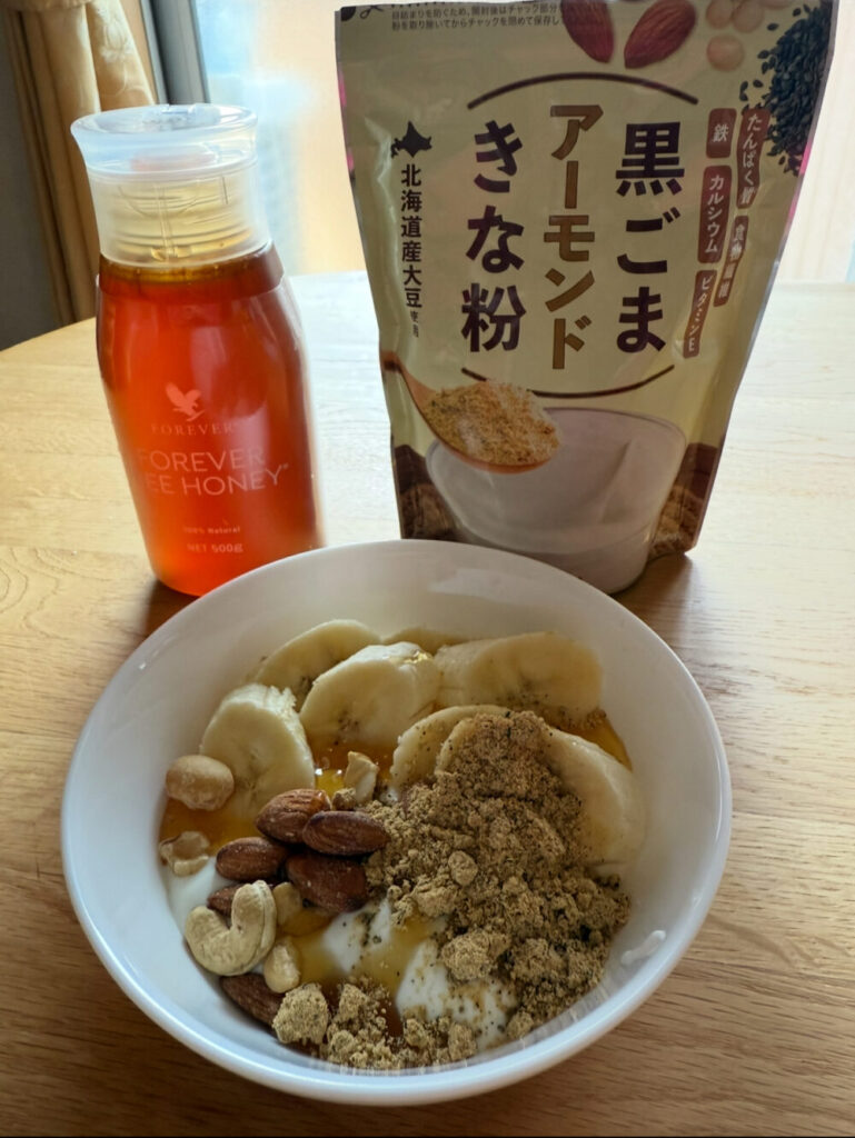 アーモンド入りヨーグルト