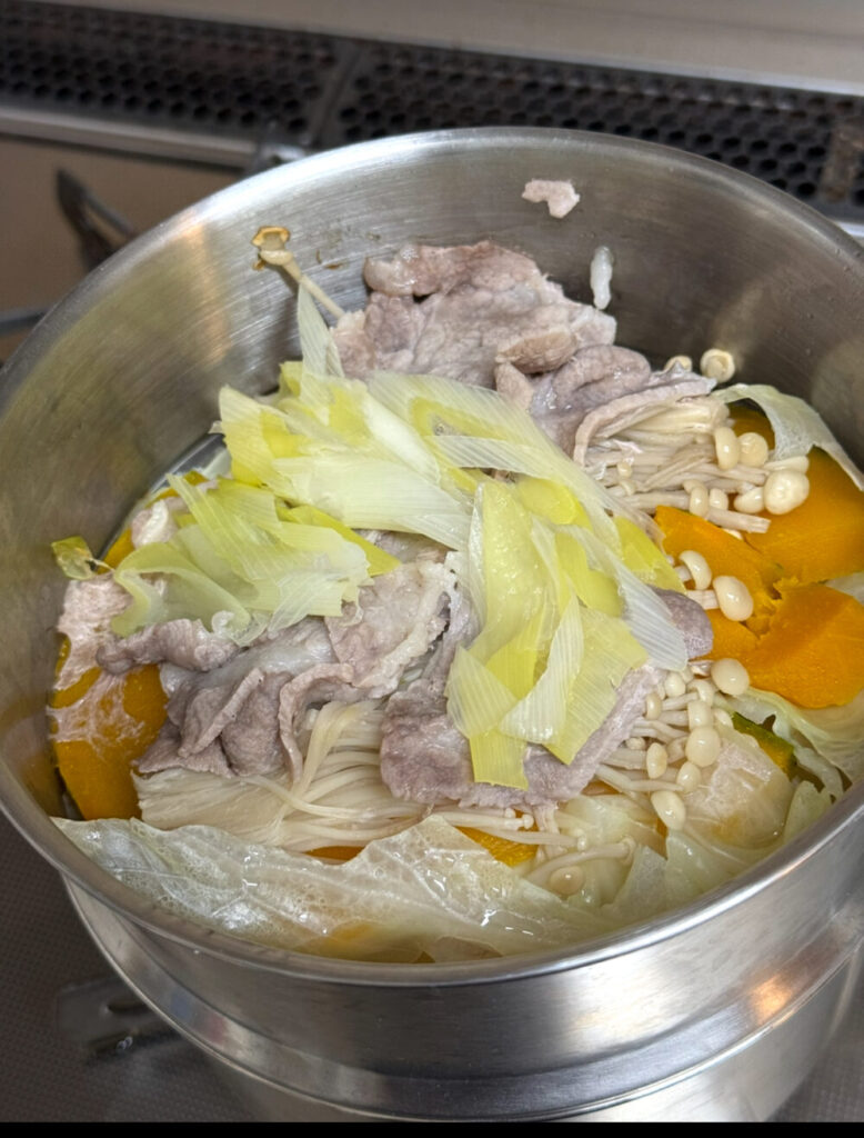 10分で蒸し料理