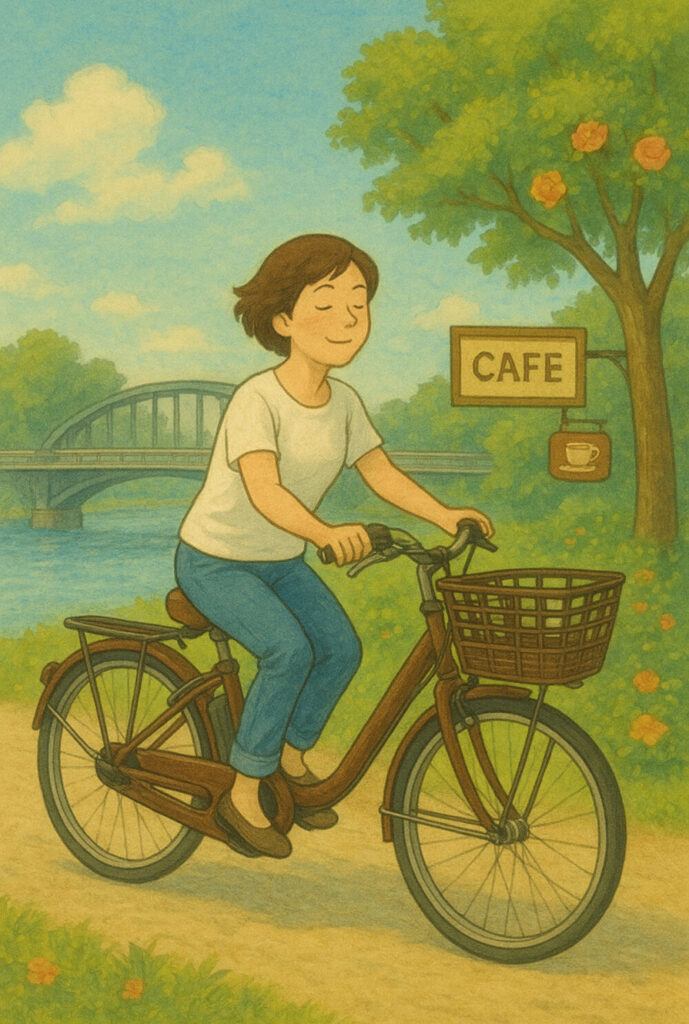 電動自転車でカフェ巡り