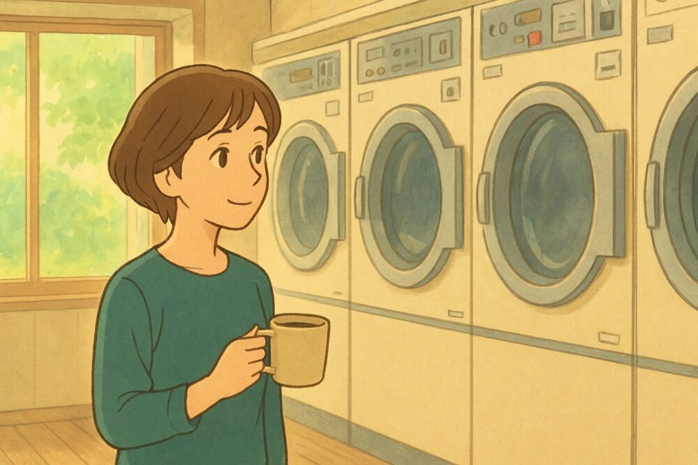 コインランドリーで待つ