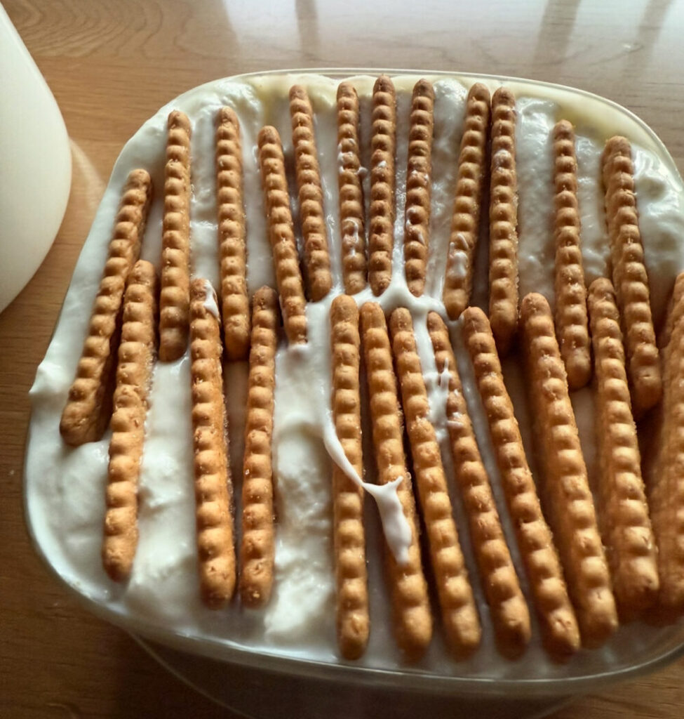 ビスケットを差し込む