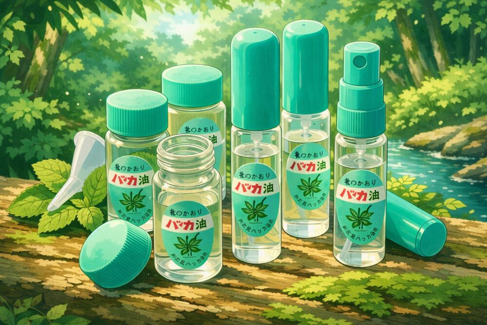 自然の中のハッカ油