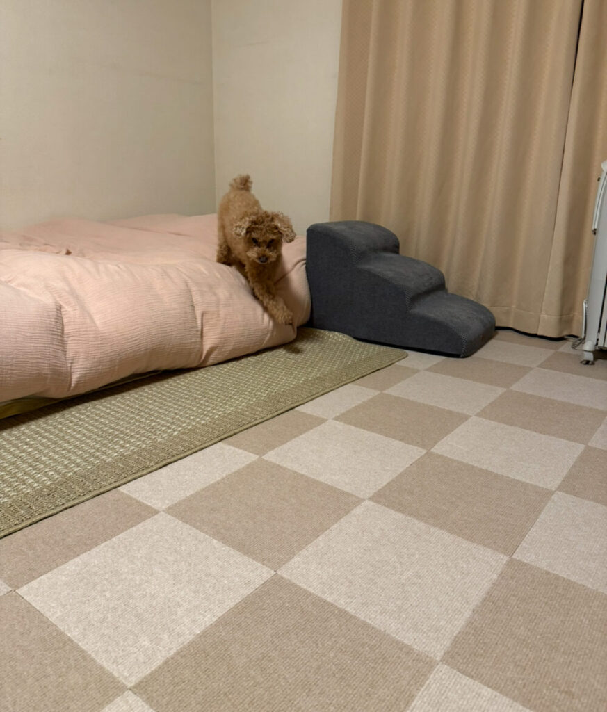 ベットの下にマット