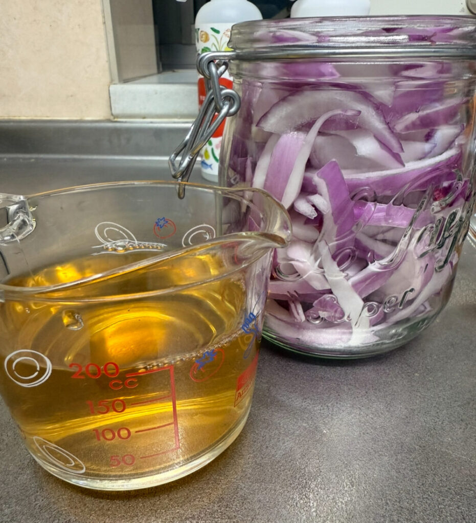 玉ねぎに酢
