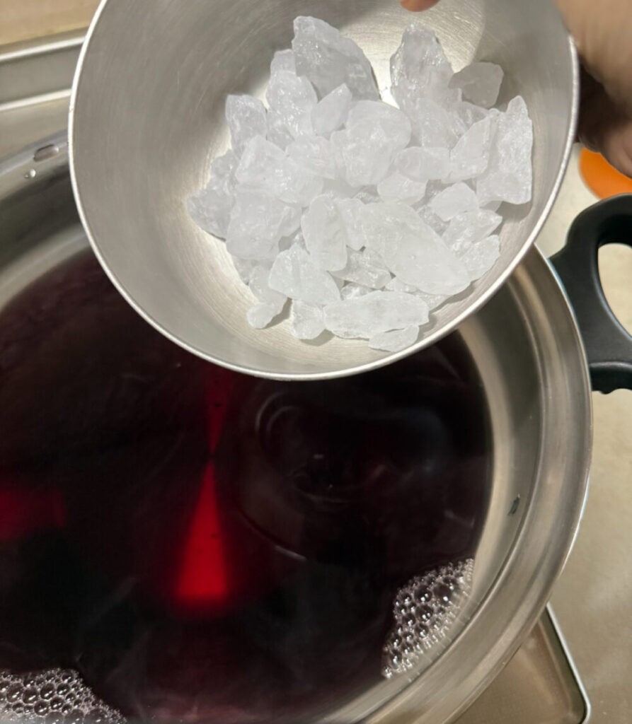 紫蘇に氷砂糖